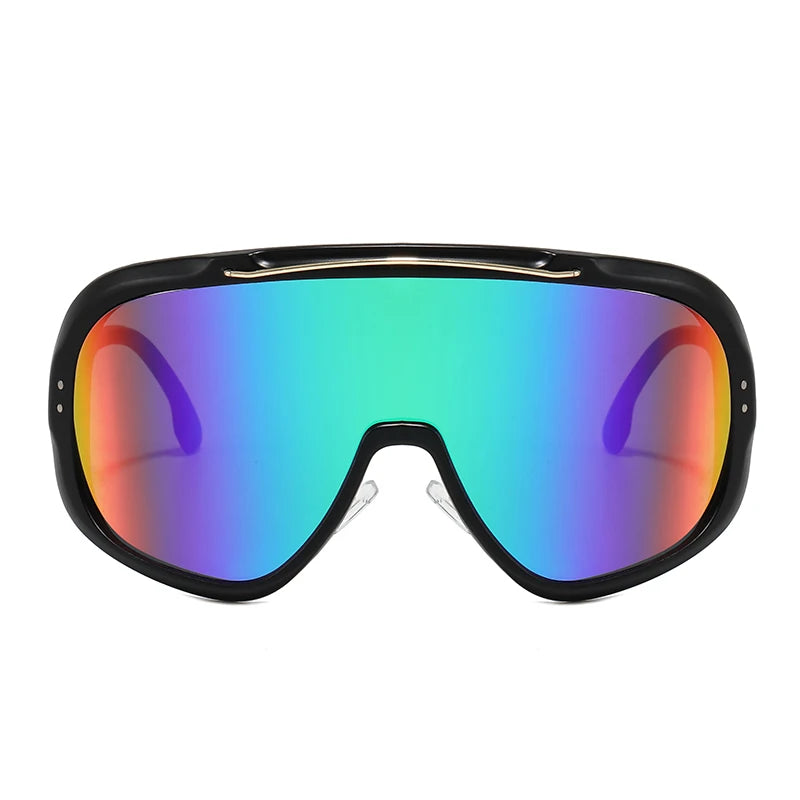 Superhot Eyewear 20568 Large Frame Sports Sun Glasses Mono Lens Mirrored UV400 Oversize Cycling Shield Sunglasses MegaBDM