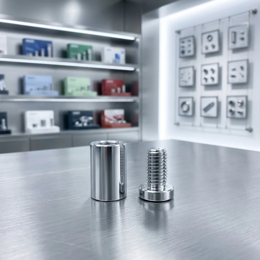 Wholesale Walron Brand Wall Mounted Sign Aluminium Standoffs 13x19mm 4mm Thickness Chrome Plated Finish Fully Threaded Model