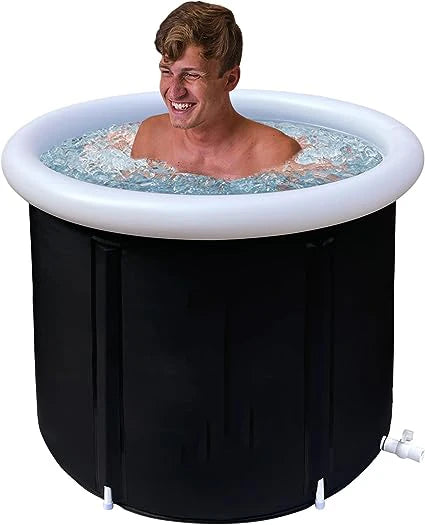 5-Layer PVC Portable Folding Bath Pod Tub Free Standing and Inflatable for Indoor/Outdoor Use for Bathroom and Outdoor Space