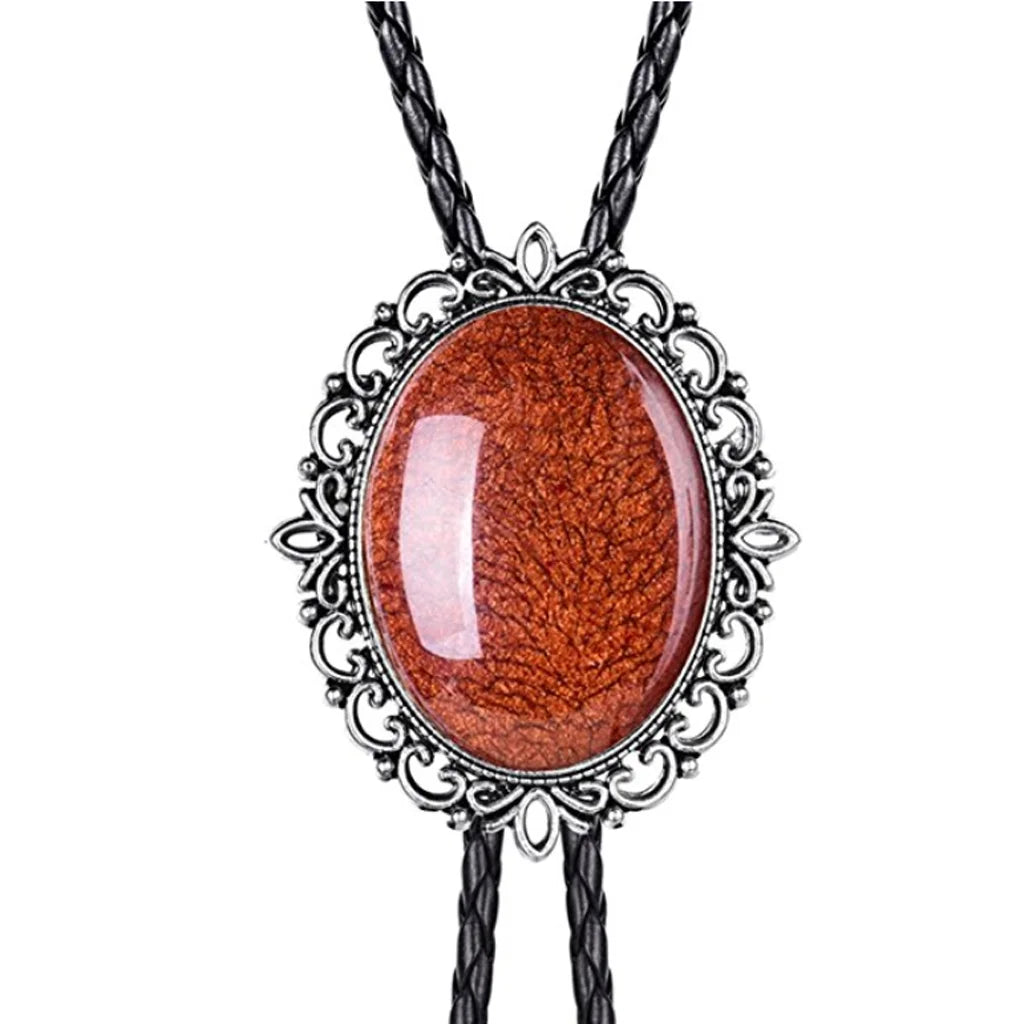Hamocigia Wholesale Pu Leather Men Designer Slide Triangle Western Cowboy Bolo Tie Necklace