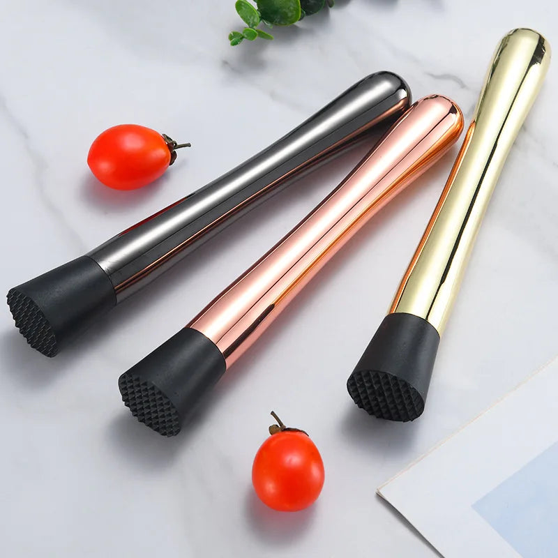 304 Stainless Steel Metal Disposable Cocktail Mixing Spoon Ice Breaker Bar Muddler for Cocktail Birthday Party