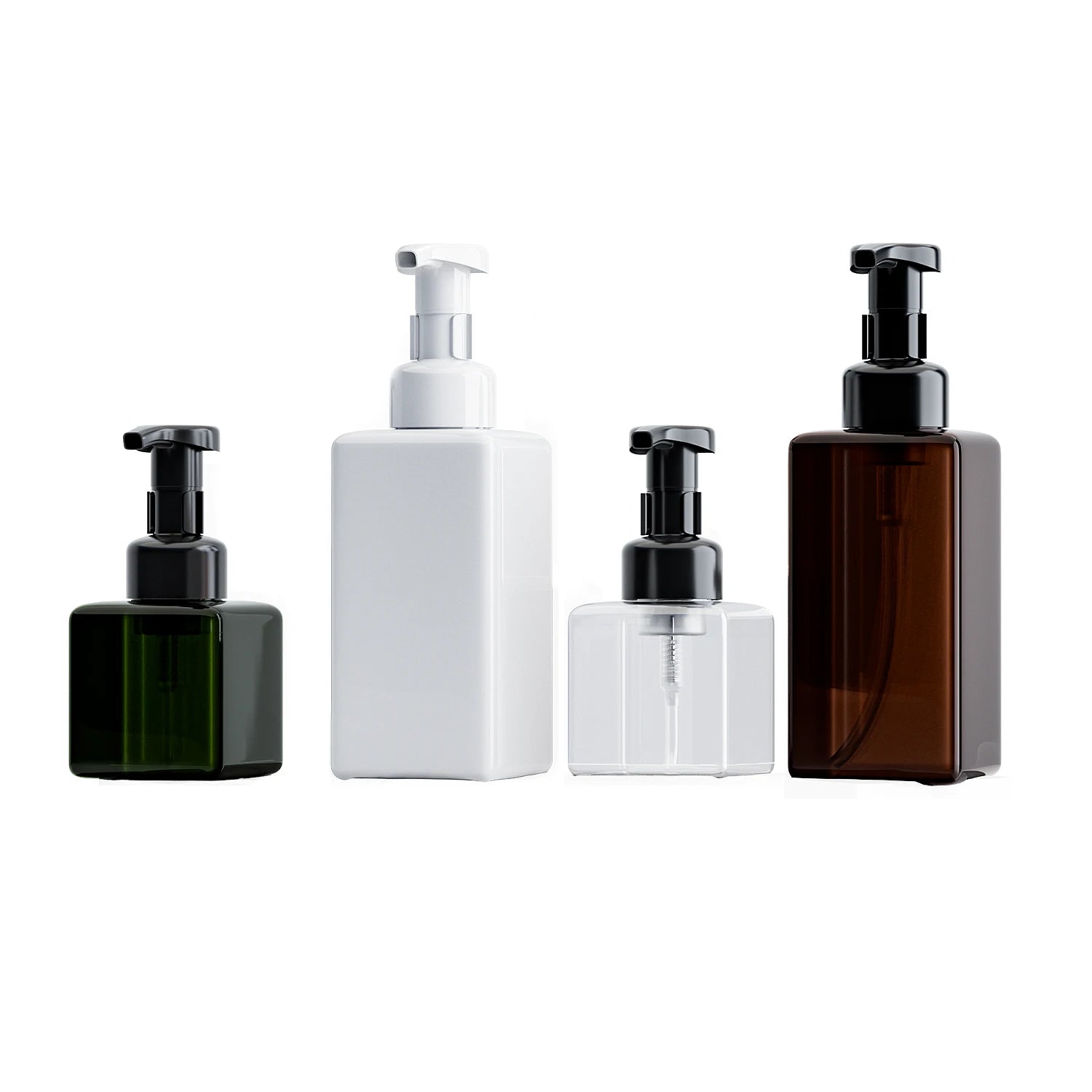 Square Mousse Foam Dispenser 250ml/450ml Capacity Pump Bottle for Face Wash Hand Soap & Skin Care Serum Durable Pump Sprayer
