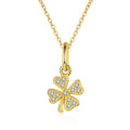 Wholesale Sterling Silver Jewelry Charm Woman Lucky Clover Pendant Necklace 925 Silver Four Leaf Clover Necklace