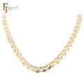 4.5mm+ FJ Fallon Fashion Jewelry Bismarck Spring Double Rolo Link Chain Plated in 14K Gold Brass Based Split