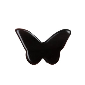 JOYA GIFT Gemstones Healing Obsidian Beautiful Butterfly Pendant Necklace Girls Ladies Classic Vintage Engagement Jewelry