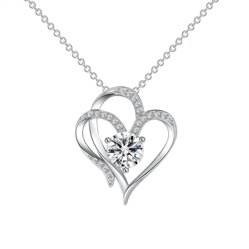 Luxury Jewelry Heart Pendant Necklace for Women Dainty Minimalist Heart Necklace Wedding Necklace Mothers Day Gift