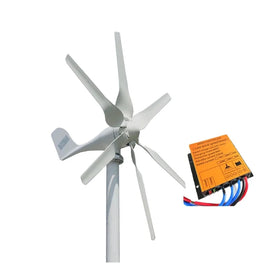 1000w 12v 24v 48v New Design Wind Turbine With 6 Blades Portable Small Wind Generator for Home Roof With MPPT Controller