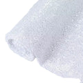 Sequin Glitter Fabric Knitted Dobby Mesh by the Yard for Sewing Clothing Gowns Dresses Tops Jackets Home Textile (White 1 Yard)