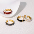 Beimai OEM Ring Simple Design Oil-drop Bamboo Gold-plated Stainless Steel Waterproof Ring