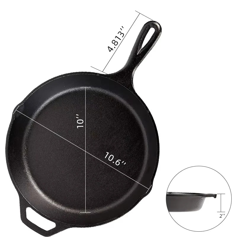 Kitchen Modern Design Commercial Metal Frying Pan Japan Deep Fry Pan High End Pre-seasoned Cast Iron Frying Pan Skillet