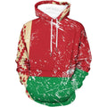 Fitspi Wholesale Custom Country Belarus Flag Hoodie Pullover Sweatshirt Long Sleeves Tops Pockets for Women Men