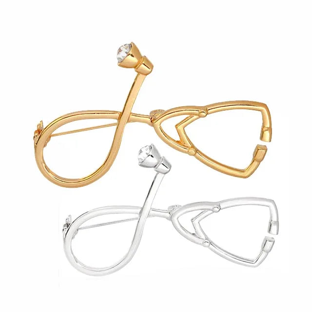 Europe and the United States AliExpress Hot Jewelry Creative Doctor Nurse Stethoscope Brooch Corsage Pin