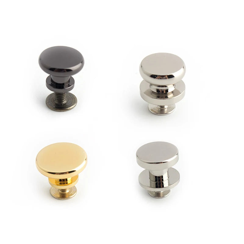Nolvo World Feet Screw Metal Studs Copper Rivet Round Shape Nails Screw Bag Bottom for Belt Handbag Hardware Parts