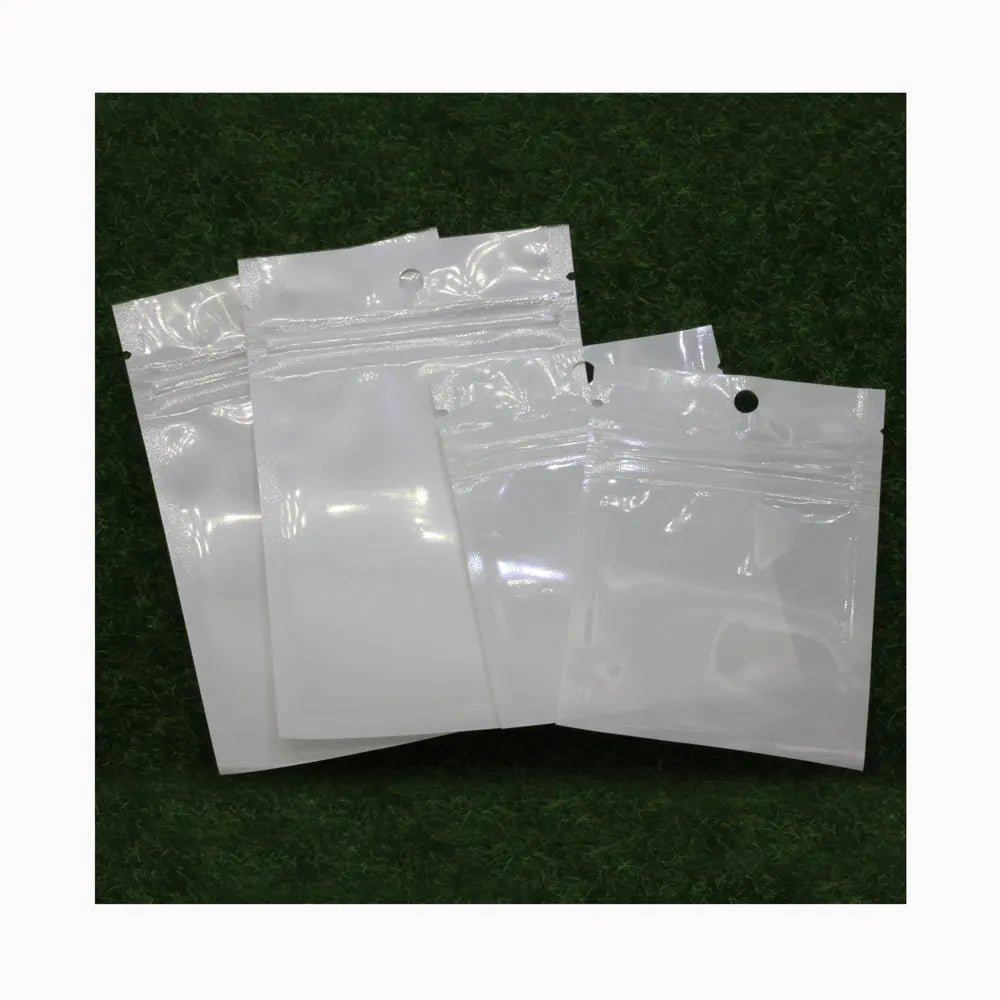 Wholesale Reusable Plastic Bags Small Poly Valve Hermetic Bag White Color
