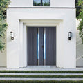 JHR Modern Apartment Entry Door Aluminum Alloy Gate Door Anti-Theft Finished Customized Size Hotel Use
