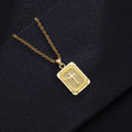 HOVANCI New Fashion Simple Gold Plated Stainless Steel Cross Chain Minimalist Motivational Cross Pendant Necklaces Men