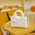 2025 Unique Hot Designer Ladies Acrylic Beaded Bag Chain Shoulder Mini Pearl Handle Handbag Women Wedding Bridal Party Gift Bags
