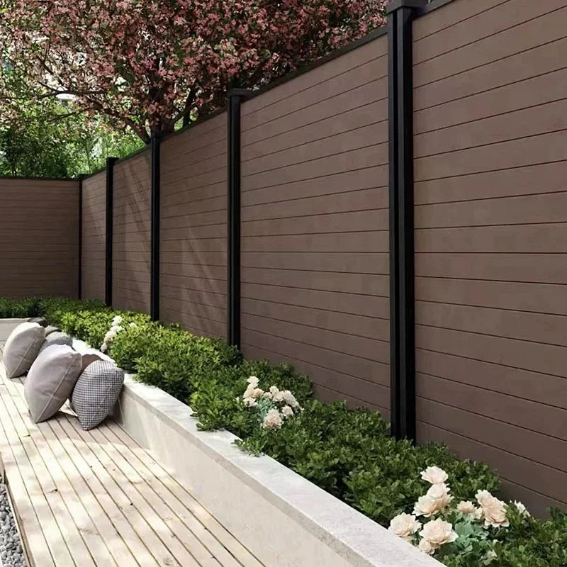 Hot Sale 3D WPC Composite Fence Outdoor Decoration Terrace Balcony Privacy Waterproof Eco-Friendly Easy Assembly Fireproof