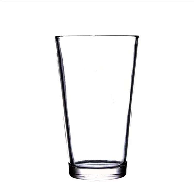 Custom Logo Modern Transparent 16oz Pint Beer Glass Tumbler-Sustainable Drinking Glass