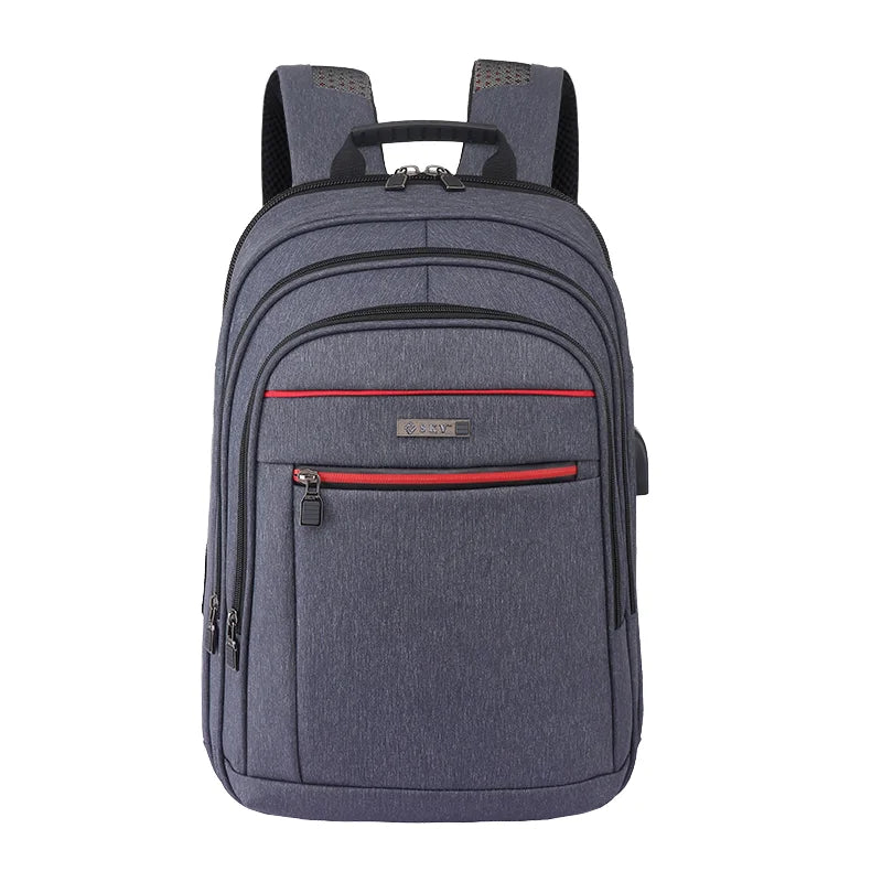 New Professional Computer Backpack Expandable Large Capacity Waterproof USB Charger Oxford Polyester Anti-Theft Zipper 20-39L