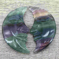 HUIYING Wholesale Hot Natural amethyst labradorite Quartz Crystals Healing Stones Quartz Smile Moon Face For Gift