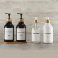 Spot 300ml 500ml Round Pet with Press Pump Head Recyclable Shampoo Shower Gel Plastic Bottle Wholesale