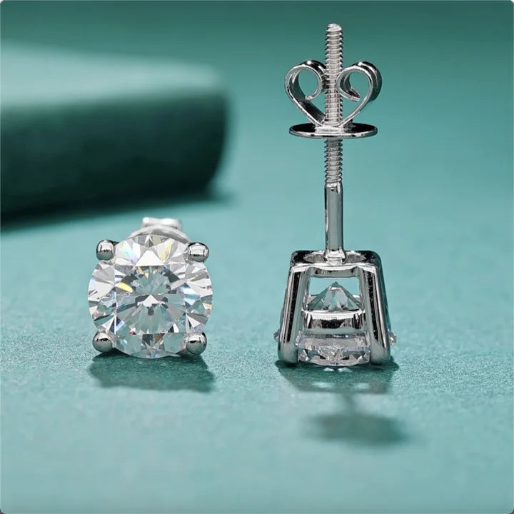 VOAINO Custom Round Cutting 14K 18k Gold Vvs Lab Grown HPHT Diamond Girl Gift Fine Jewelry Ear Stud Earring