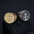 Hot Selling Hip Hop Punk Ring Titanium Jewelry Stainless Steel Ring Gold Plated Men's Ring