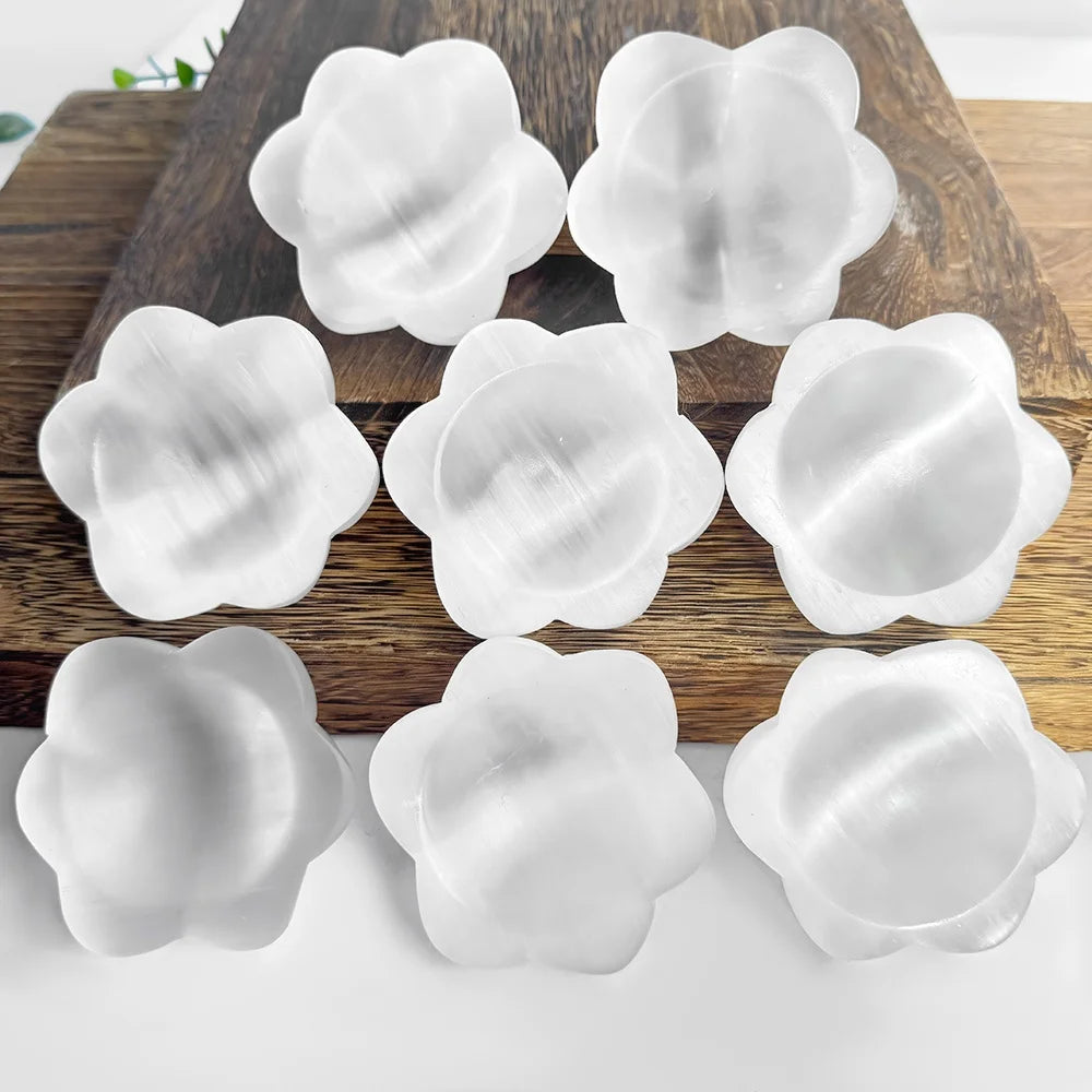 Wholesale Factory Price Selenite Bowls Crystal Crafts Healing Stone White crystal bowls for Home Decoration
