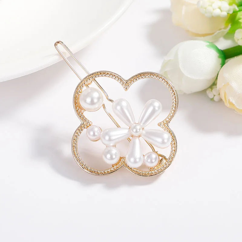 Gold Bobby Pin Small Metal Pear Hair Clip Hair Accessories Korean Hair Clip Alloy Hairgrips Back Head Clip