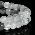 Wholesale Natural Smooth Cloudy Quartz stone bead for Jewelry Making Crafts Cloudy Quartz Gemstone Loose Beads