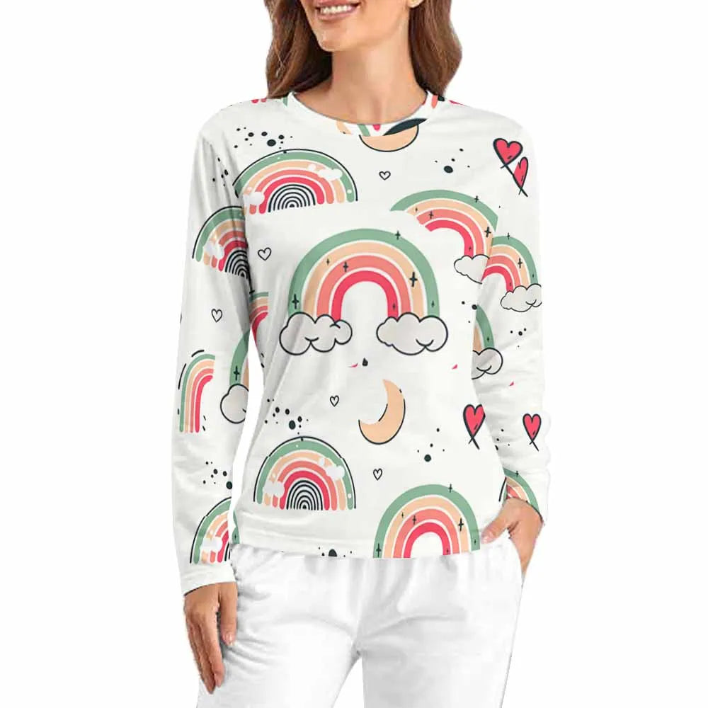Hot Selling Luxury Women Pajamas Top Femme Long Pajama Top Custom Cotton-Like Women Pajamas Top