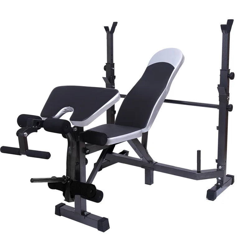 Adjustable Metal Weight Bench with Barbell Rack for Gym Bench Press Workout