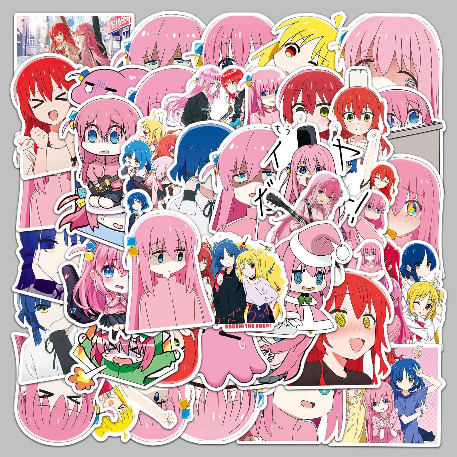 50PCS New anime Bocchi the rock decals for skateboard car laptop phone case decoration