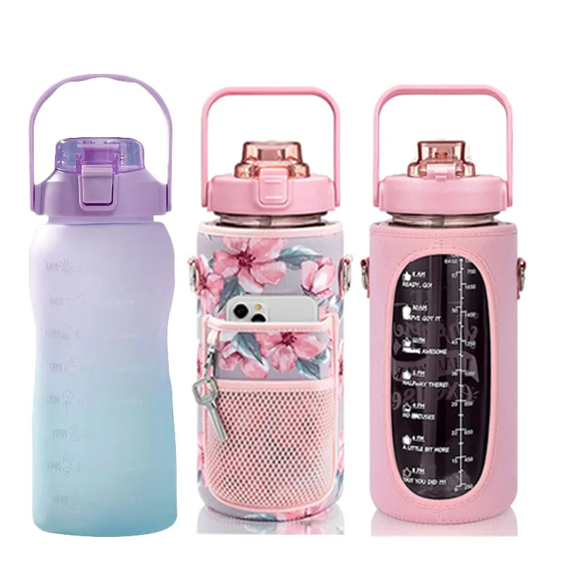 BPA Free Healthy Sports Water Bottle Travel Camping Convenient Water Bottle with Strap