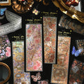 Infeel Me 3D Gold Bronzing PET Scrapbook Stickers for Notebook DIY Vintage Flower Hand Account Decal Sticker