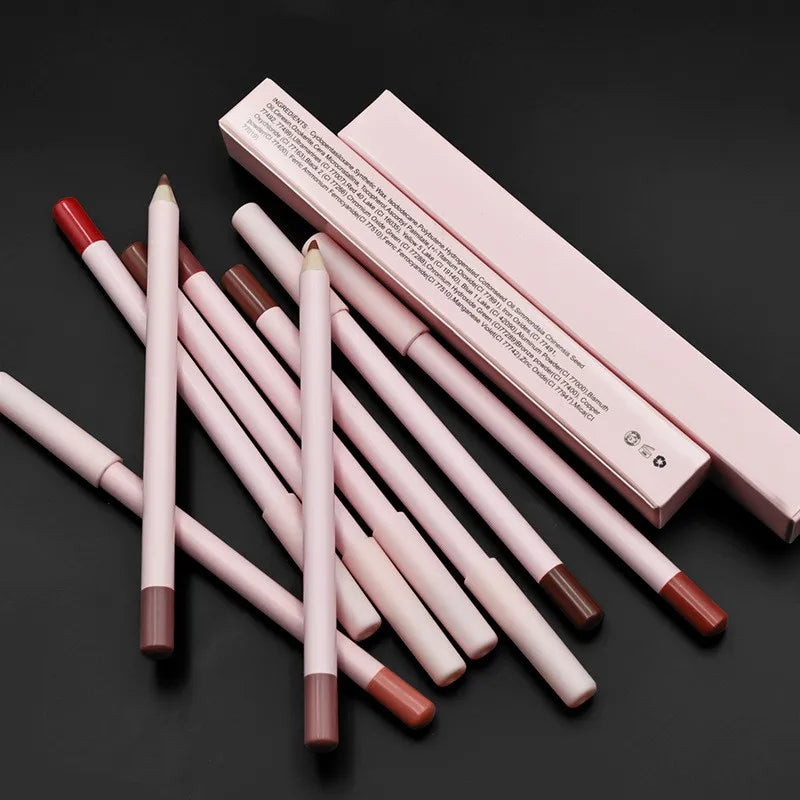 Hot Selling 27Colors Private Label Matte Natural Waterproof Lip Liner High Pigment Customized Lipliner Pencil