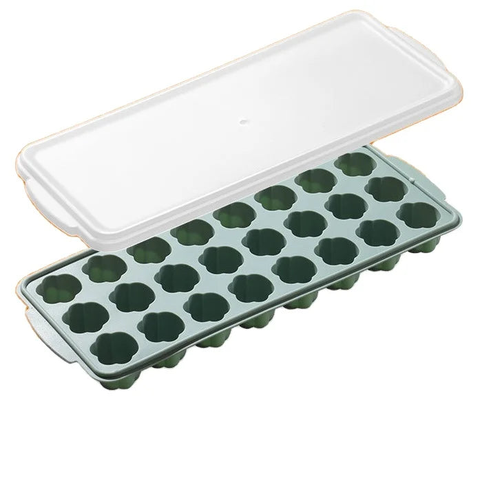 24 Holes Easy-Release Heart Ice Cube Molds with Removable Lid Silicone Cat Paw Ice Tray for Water Bottle Whiskey Juice Coffee