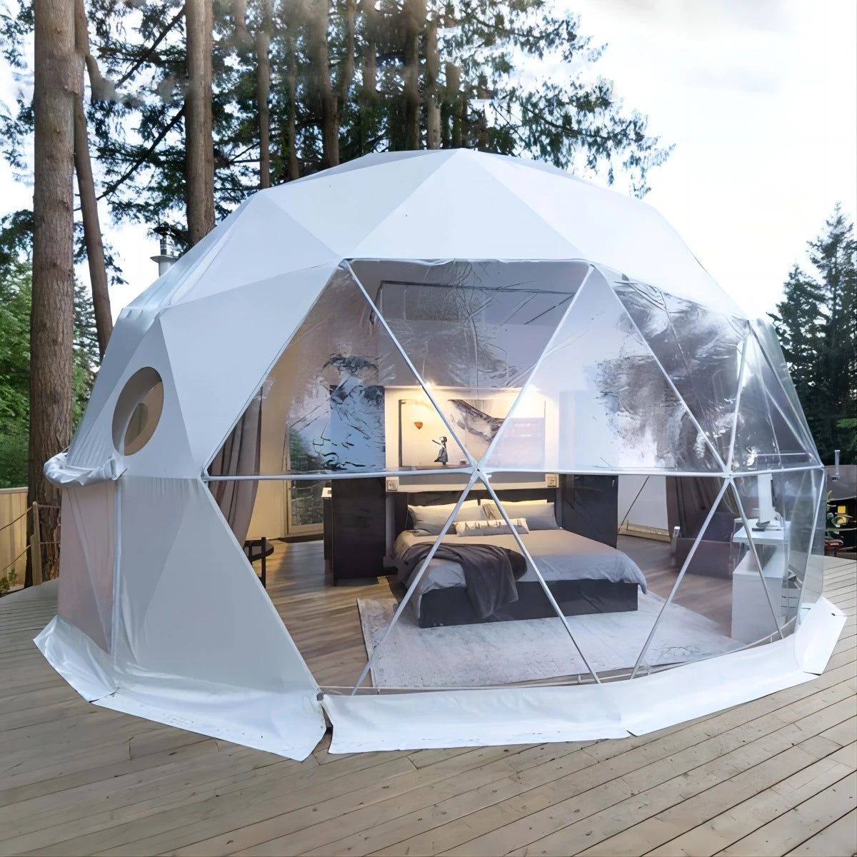 Geodesic Transparent Dome Igloo Ball Tent Glamping for Outdoor