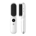 Cordless Hair Straightener Brush Plasma Ion Fast Heated Ceramic Hot Comb Hair Straight Mini Hair Tools Rechargeable Salon Home