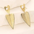 Fashion Trend Jewelry New Love Zircon Stainless Steel Earrings Women Popular Personalized Love 18k Gold-plated Jewelry Earrings