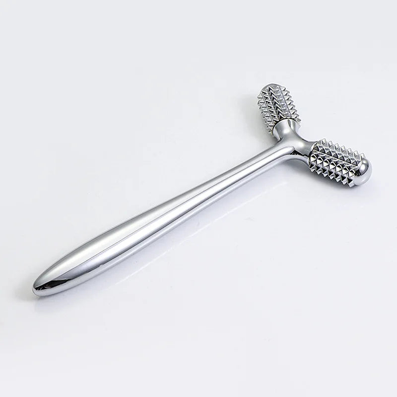 Hot Selling Facial Lift Double Y Spiky Head 3D Face Massage Roller Energy Beauty Bar Facial Massage Device