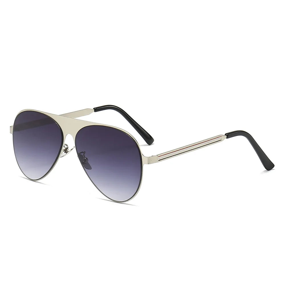Hot Classic Oversized Round Metal Eyeglasses Frames Uv400 Luxury Sunglasses Women Retro Vintage Sun Glasses for Men Custom logo