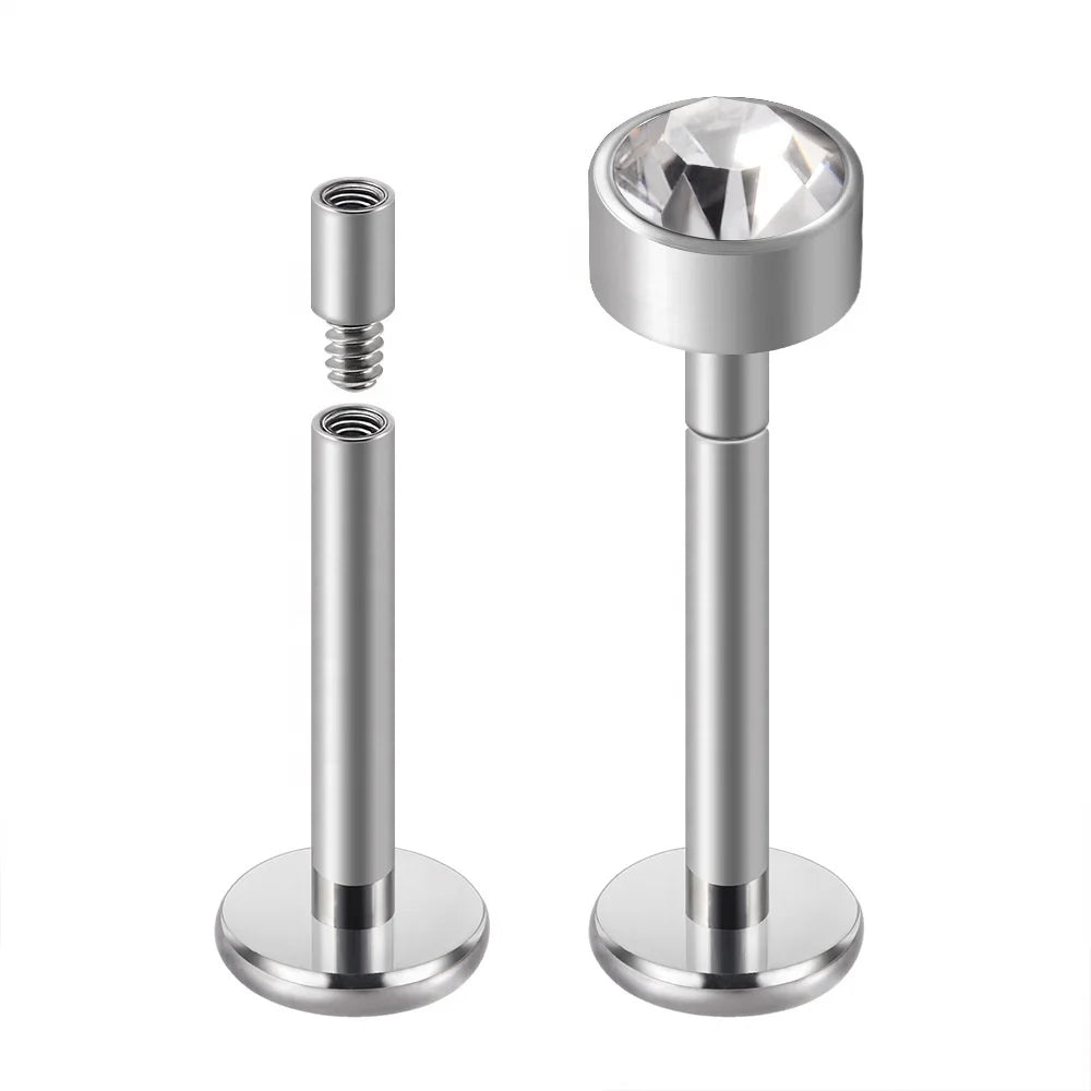 Gaby New 14G/16G G23 Titanium Belly Piercing Bar External Thread Wedding Engagement Gift Jewelry Wholesale Piercing Jewelry