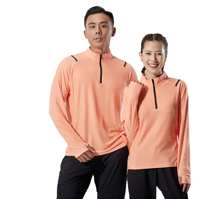 Autumn Men's Top Stand Collar Outdoor Sweatshirt Running Training Unisex Sweatsuits
