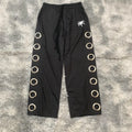 DENIMGUYS Multiple Eyelets Men Quick Dry Polyester Sports Pants Custom Logo Men's Streetwear Plus Size Sweat Pants