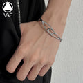 VAF Super Cool Design Skeleton Fluid Polish Bracelet Stainless Steel Adjustable Liquid Unisex Skelett-Fluid-Polnisch-Armband