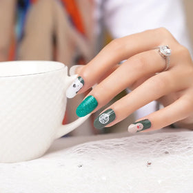 Custom Long Lasting Christmas Nail Wraps Nail Beauty Snowman Gel Stickers