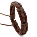 Men's Vintage Wind Simple Braided Leather Bracelet Wholesale Fashionable Bangle Jewelry