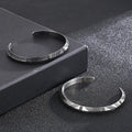Retro Jewelry 316 Stainless Steel Cuff Bangle Wholesale Fashion Design Silver Open Men Jewelry Bracelet